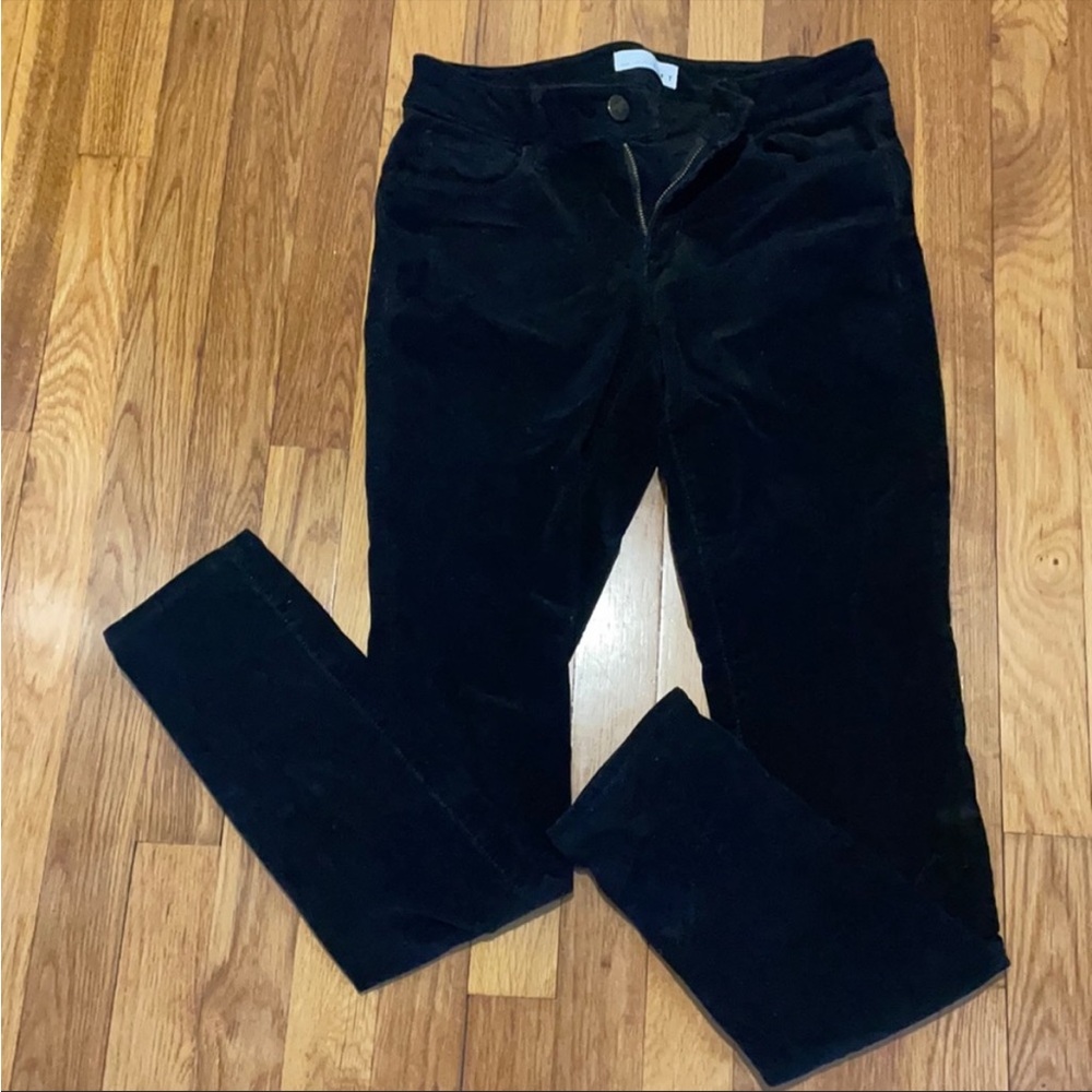 Loft size 0 Curvy skinny corduroy black pants